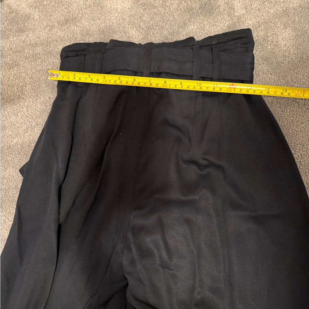 Abercrombie & Fitch Black Wide-Leg Pants with Wooden Button Accents Size S - Picture 4 of 7